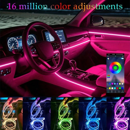 Equipped With USB Interface, Wireless App Control, Music Synchronization Function, 16 Million Colors, And Flexible Fiber Optic Light Strip.