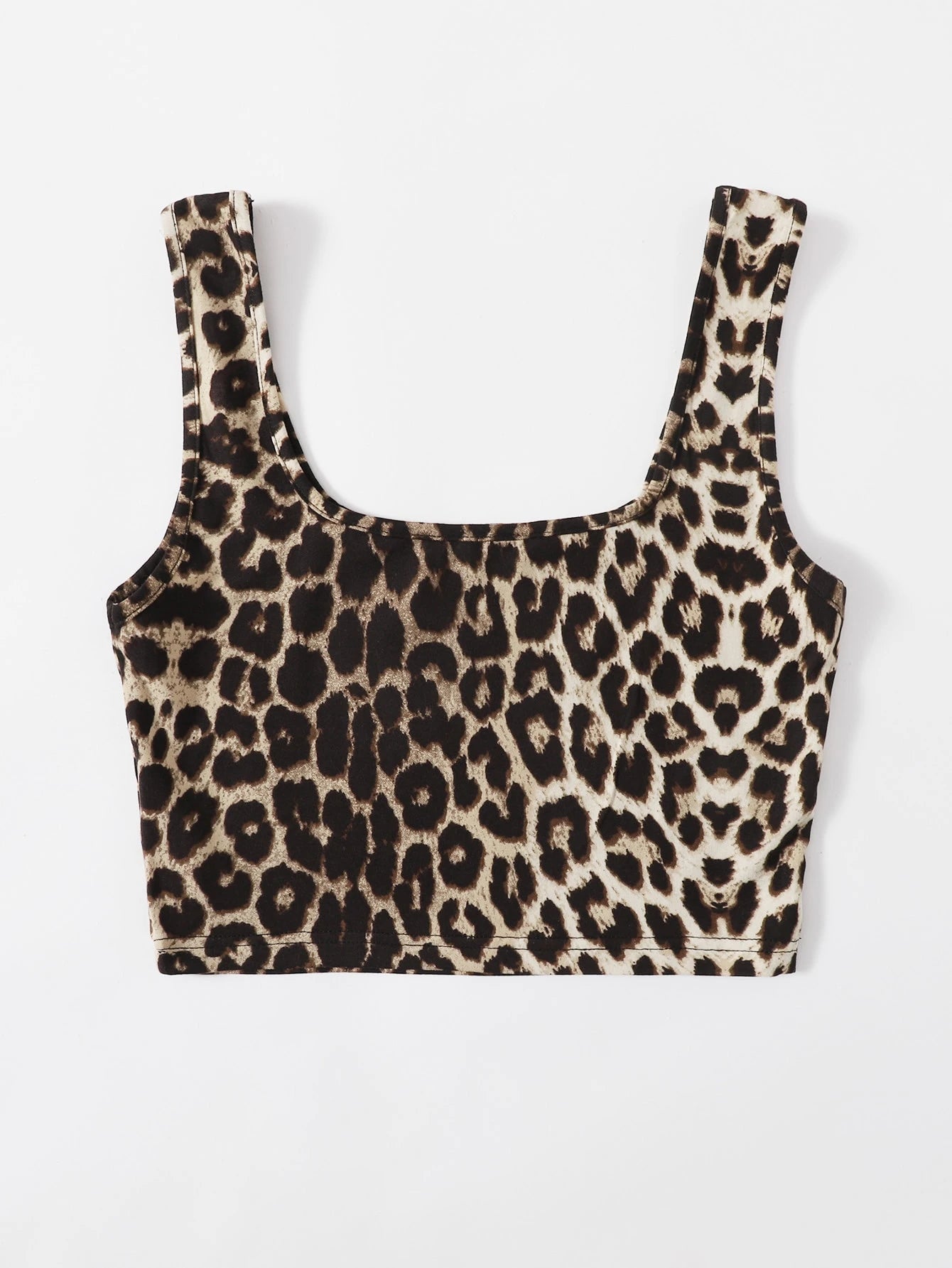 Essnce Women Tank Top Leopard Crop Tank Top