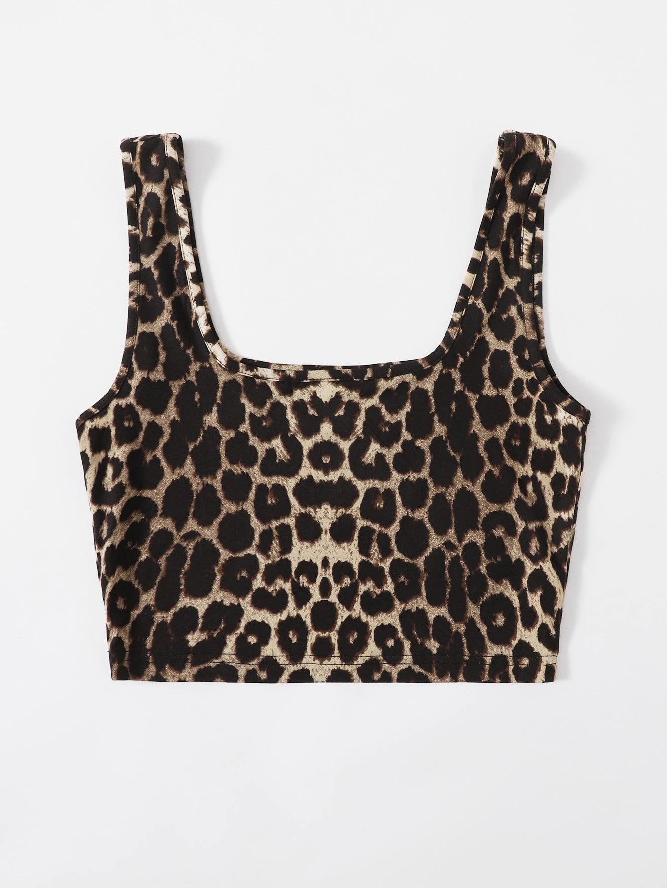 Essnce Women Tank Top Leopard Crop Tank Top