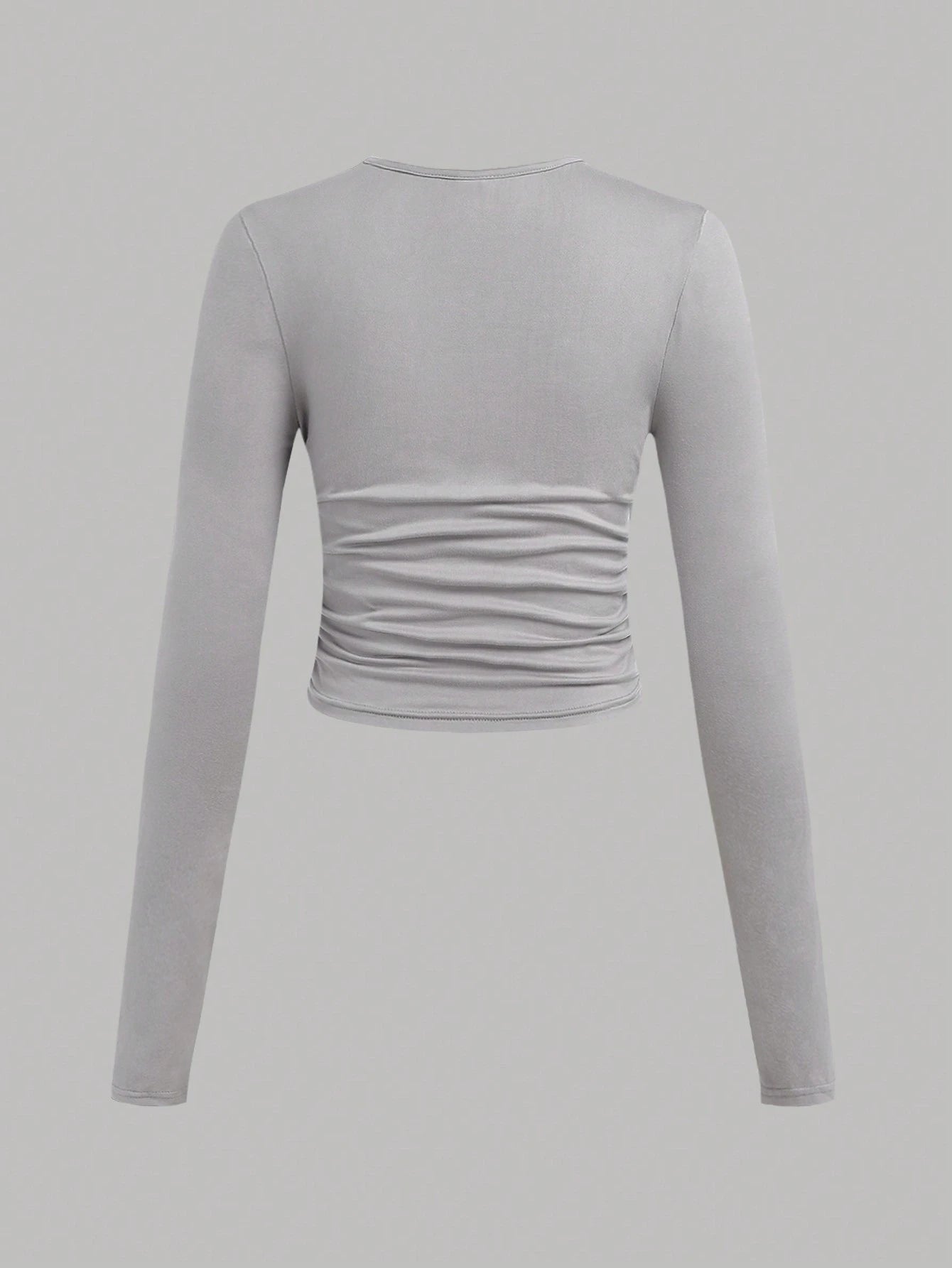 EZwear 3 Set Multi-Pack Women Versatile Casual Simple Long Sleeve T-Shirt Valentine's Day Autumn And Winter Summer Outfits Beach Everyday White Grey Black