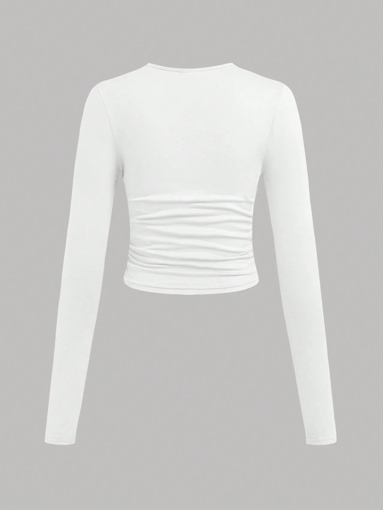 EZwear 3 Set Multi-Pack Women Versatile Casual Simple Long Sleeve T-Shirt Valentine's Day Autumn And Winter Summer Outfits Beach Everyday White Grey Black