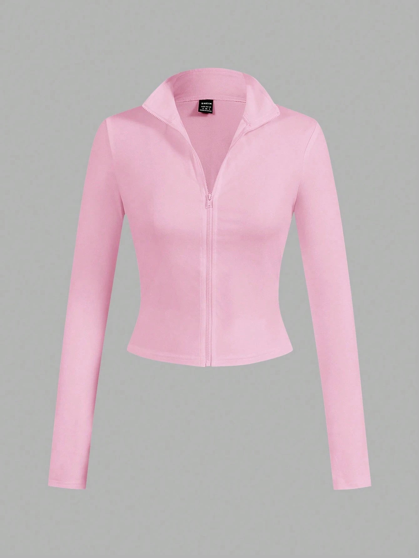 EZwear 3pcs/Set Casual Minimalist White, Black, Pink Knit Zip-Up Long Sleeve T-Shirts For Women Carnival, Summer Outfits, Beach Holiday