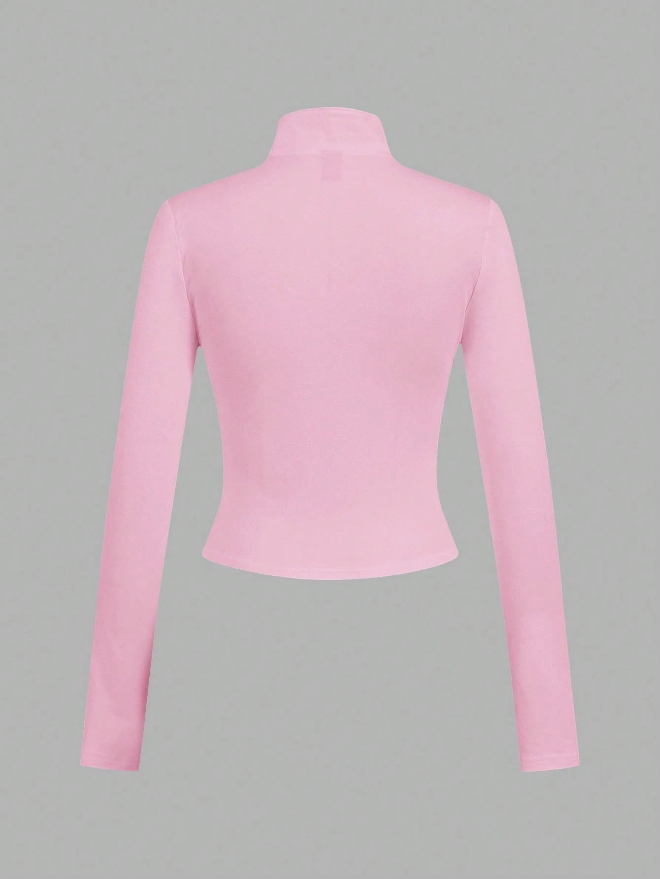 EZwear 3pcs/Set Casual Minimalist White, Black, Pink Knit Zip-Up Long Sleeve T-Shirts For Women Carnival, Summer Outfits, Beach Holiday