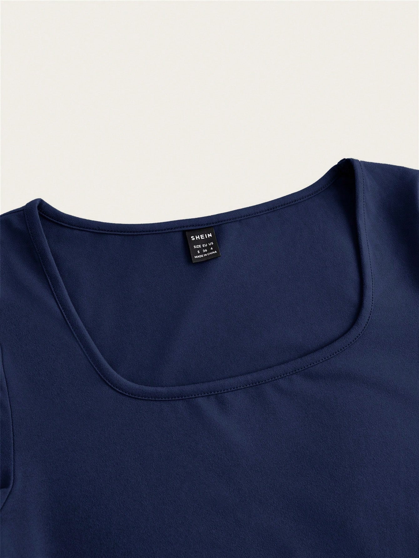 EZwear 3pcs Square Neck Short Sleeve Cropped Casual Solid Color Versatile Fitted Women T-Shirt, All-Match Style, Suitable For Summer Suitable For Going Out