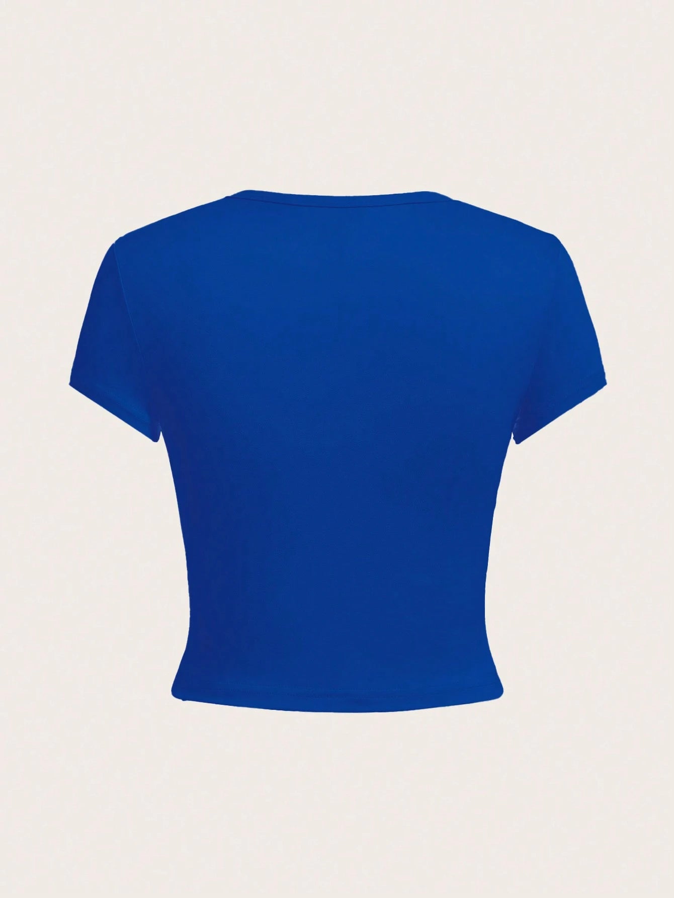 EZwear 4pcs/Set Casual Round Neck Short Sleeve Fitted Women T-Shirts, Summer Suitable For Going Out
