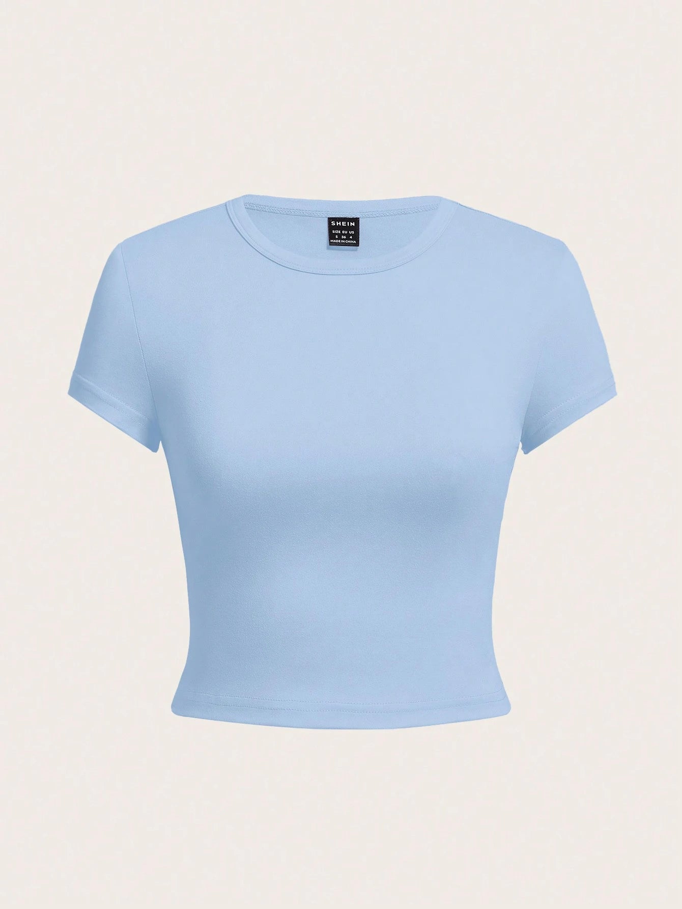 EZwear 4pcs/Set Casual Round Neck Short Sleeve Fitted Women T-Shirts, Summer Suitable For Going Out