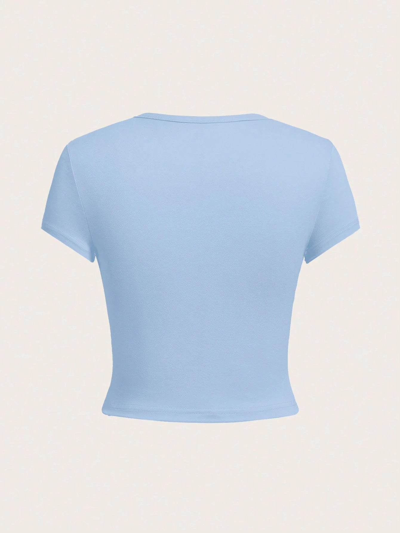 EZwear 4pcs/Set Casual Round Neck Short Sleeve Fitted Women T-Shirts, Summer Suitable For Going Out