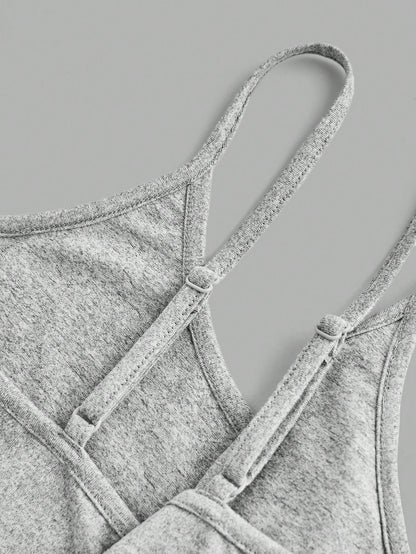 EZwear 4pcs Women Tight Fitted Cropped Casual Tank Top, Suitable For Summer Back To School