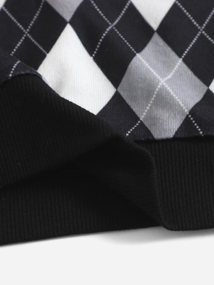 EZwear Argyle Print Tank Top