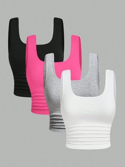 EZwear Multicolor Women Knitted Slim Fit Casual Camisole