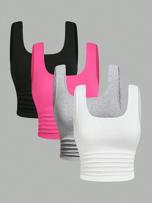 EZwear Multicolor Women Knitted Slim Fit Casual Camisole
