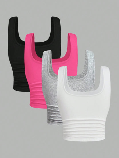 EZwear Multicolor Women Knitted Slim Fit Casual Camisole
