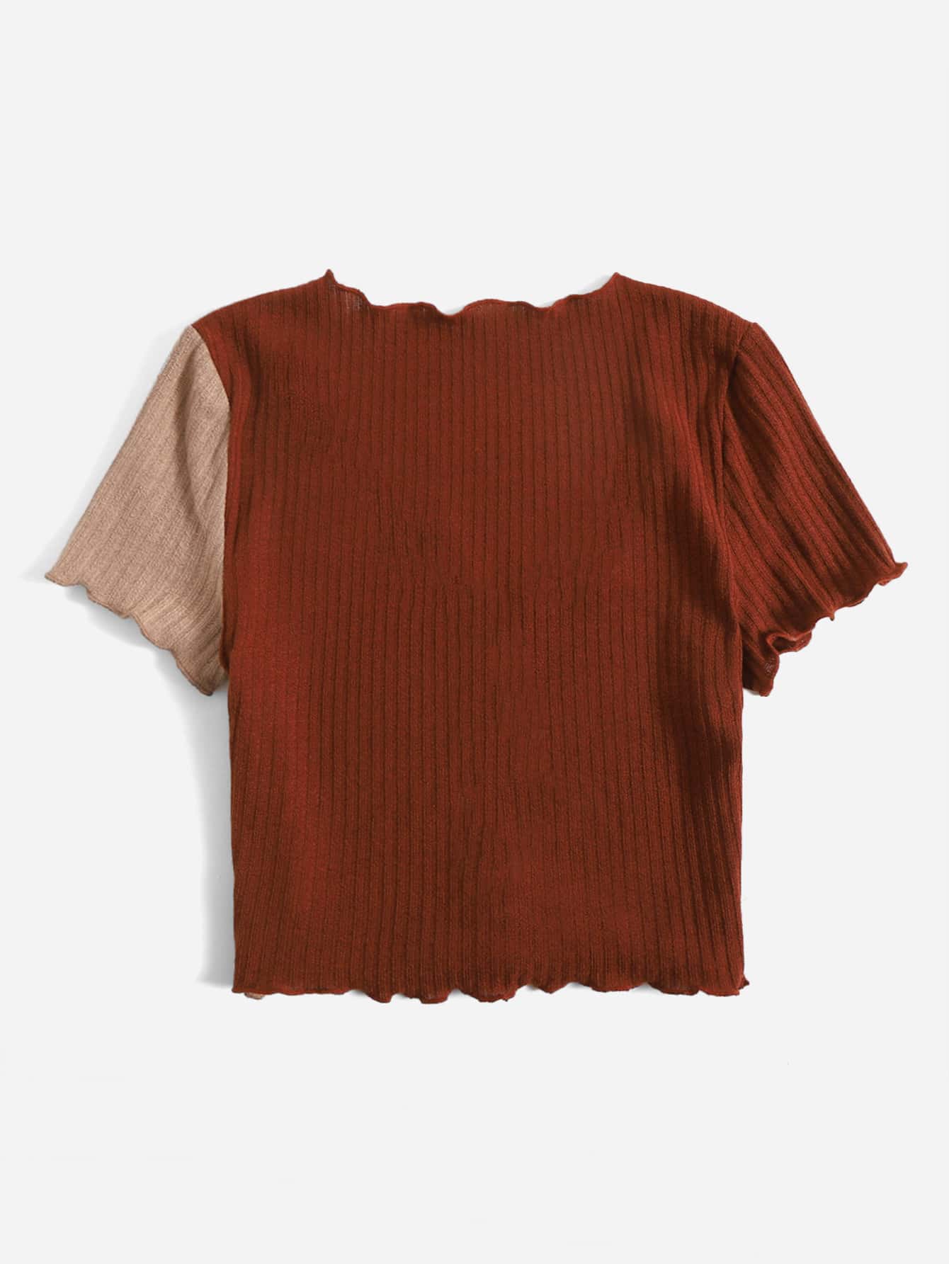 EZwear Two Tone Lettuce Trim Tee