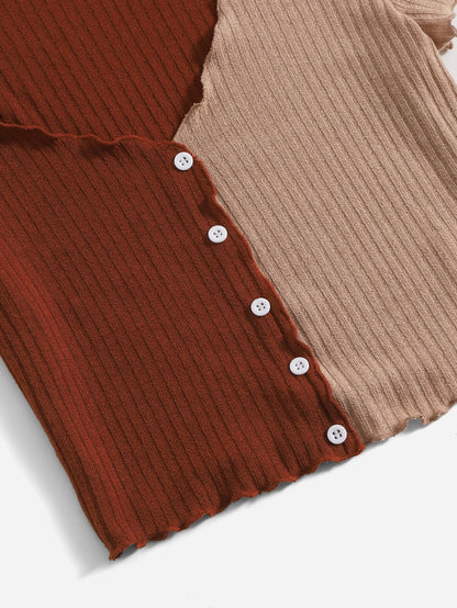EZwear Two Tone Lettuce Trim Tee