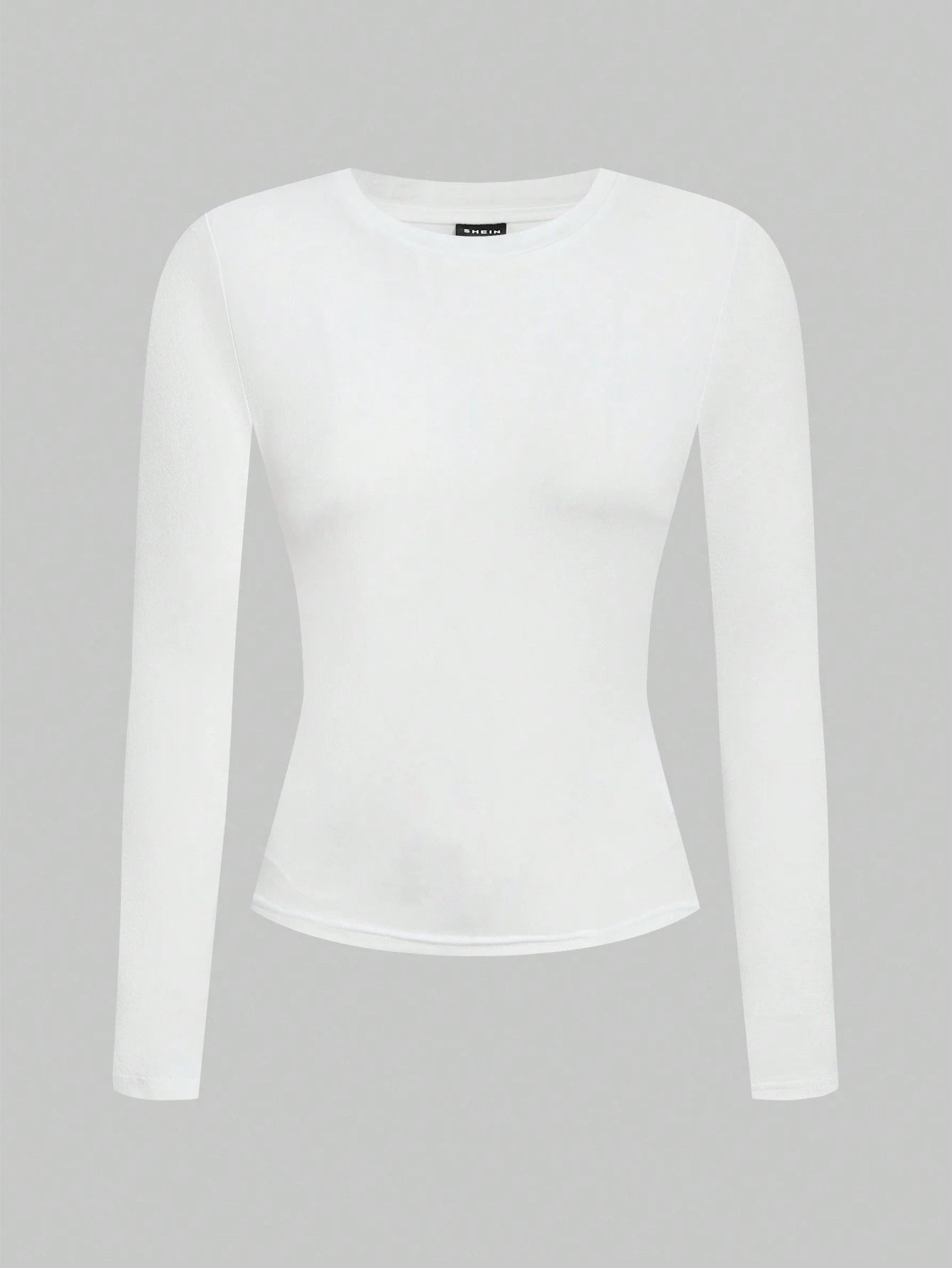 EZwear Women 2pcs Black White Casual Minimalist Modest Basic Long Sleeve Fitted Long T-Shirt Set Suitable For Autumn Winter Everyday Day Time Evening