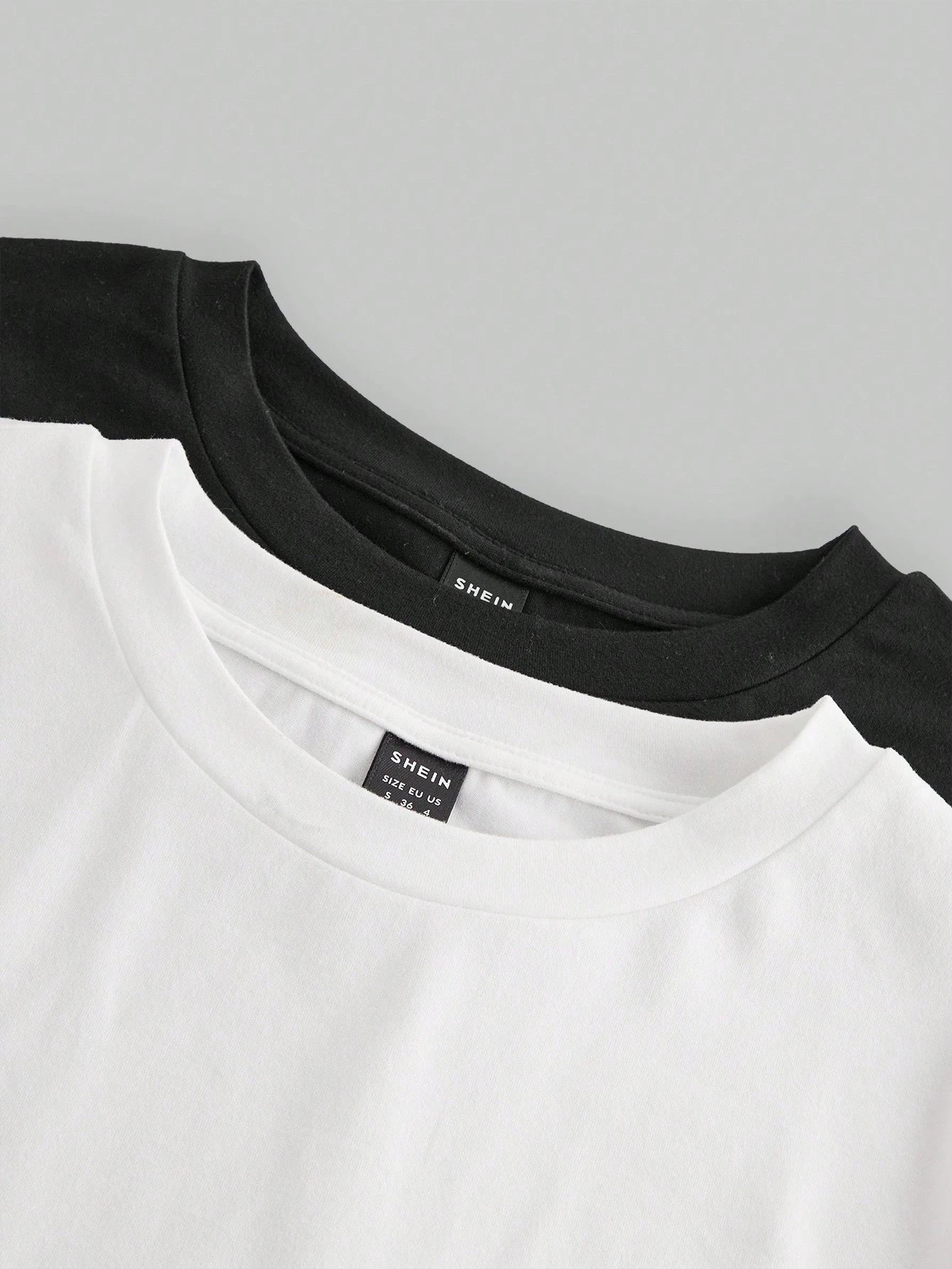 EZwear Women 2pcs Black White Casual Minimalist Modest Basic Long Sleeve Fitted Long T-Shirt Set Suitable For Autumn Winter Everyday Day Time Evening