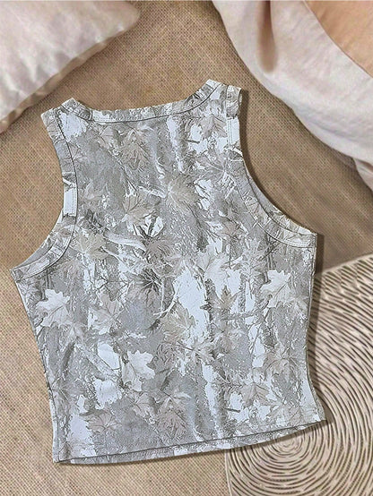 EZwear Women's Summer Sleeveless Tank Top With All-Over Print