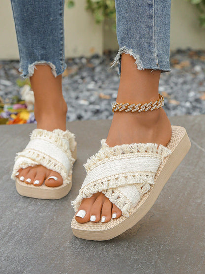Fashionable, Elegant, Minimalist Designs, Vintage Styles, Classic Non-Slip Outdoor Beach Sandals, Spring/Summer