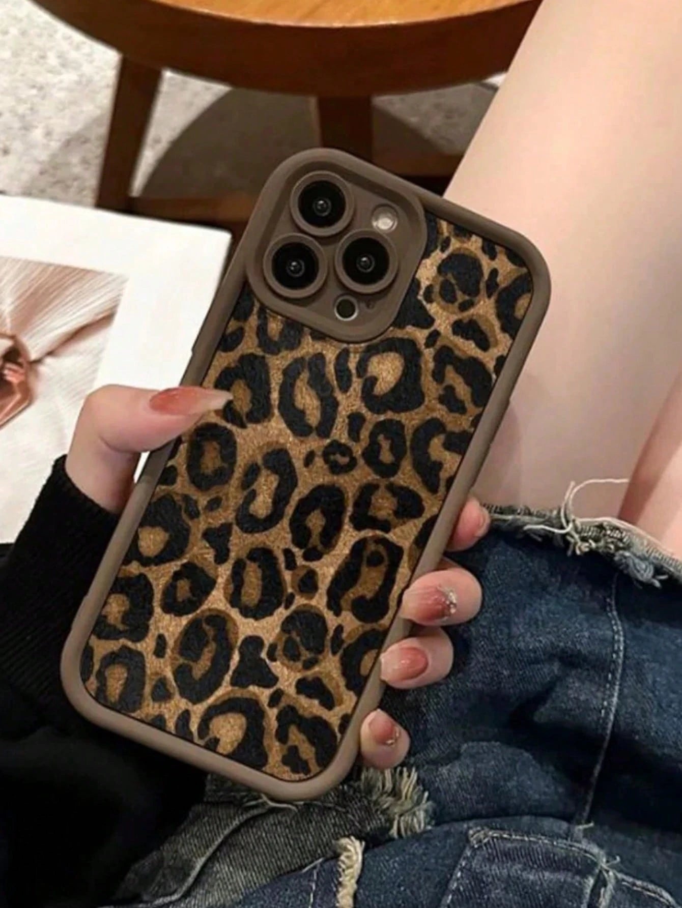 Fashionable High Bamboo Brown TPU Shockproof Protective Case Compatible With IPhone, Suitable As Birthday And Christmas Gift For Couples, Girlfriends, Daughters, Boyfriends, Teens