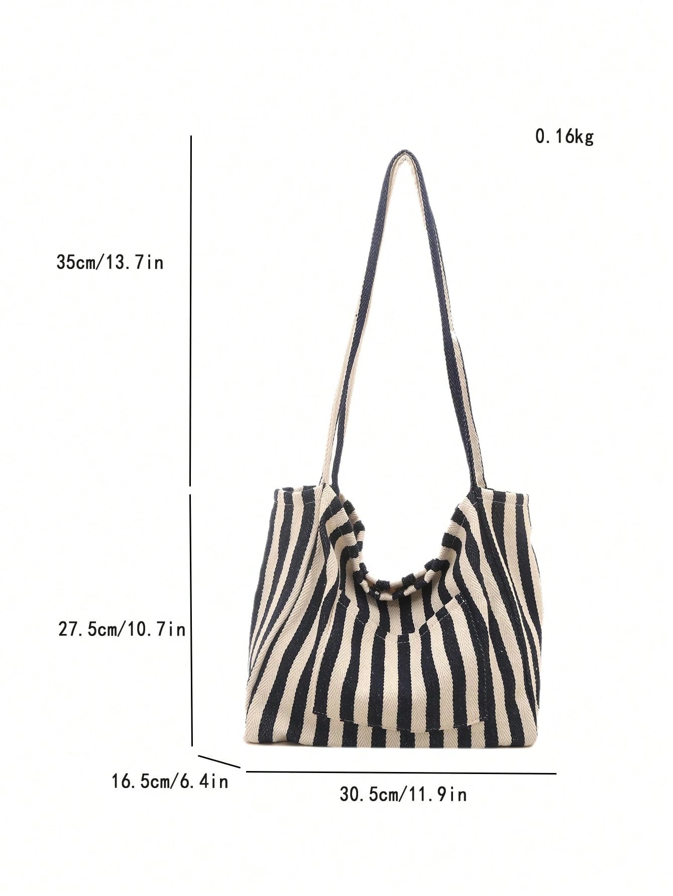 Fashionable Retro Striped Canvas Tote Bag, Large Capacity, Versatile Use, Ideal For Work, School Or Outdoor Activities, Can Be Used As Backpack, Canvas Bag Or Beach Bag