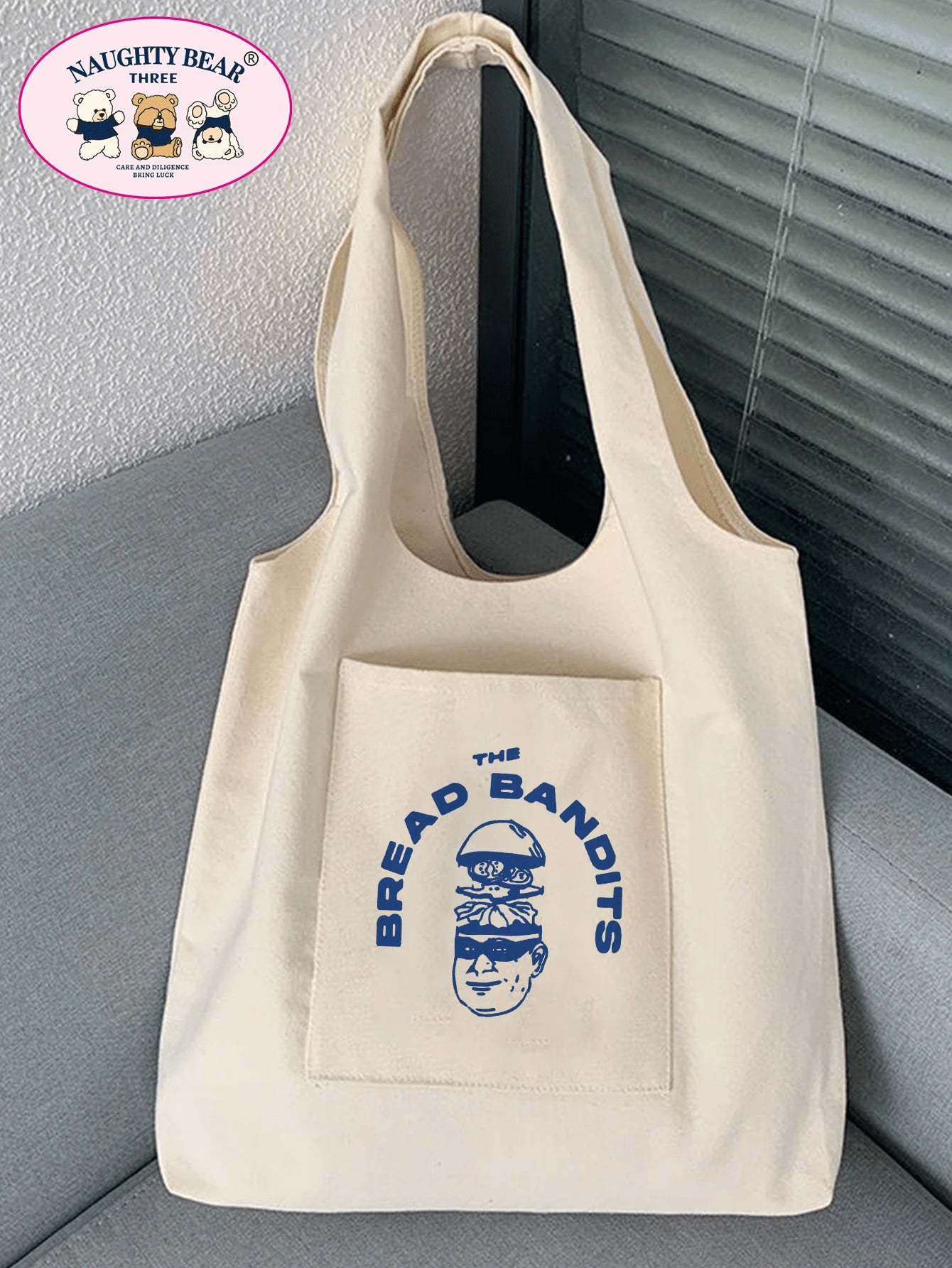 Fashionable Simple All-Match Cartoon Printed Canvas Bag School Bag,Large Capacity,Lightweight,Portable,Luggage Strap Design, Suitable For Teen Girls Women College Students, Perfect For Back To School