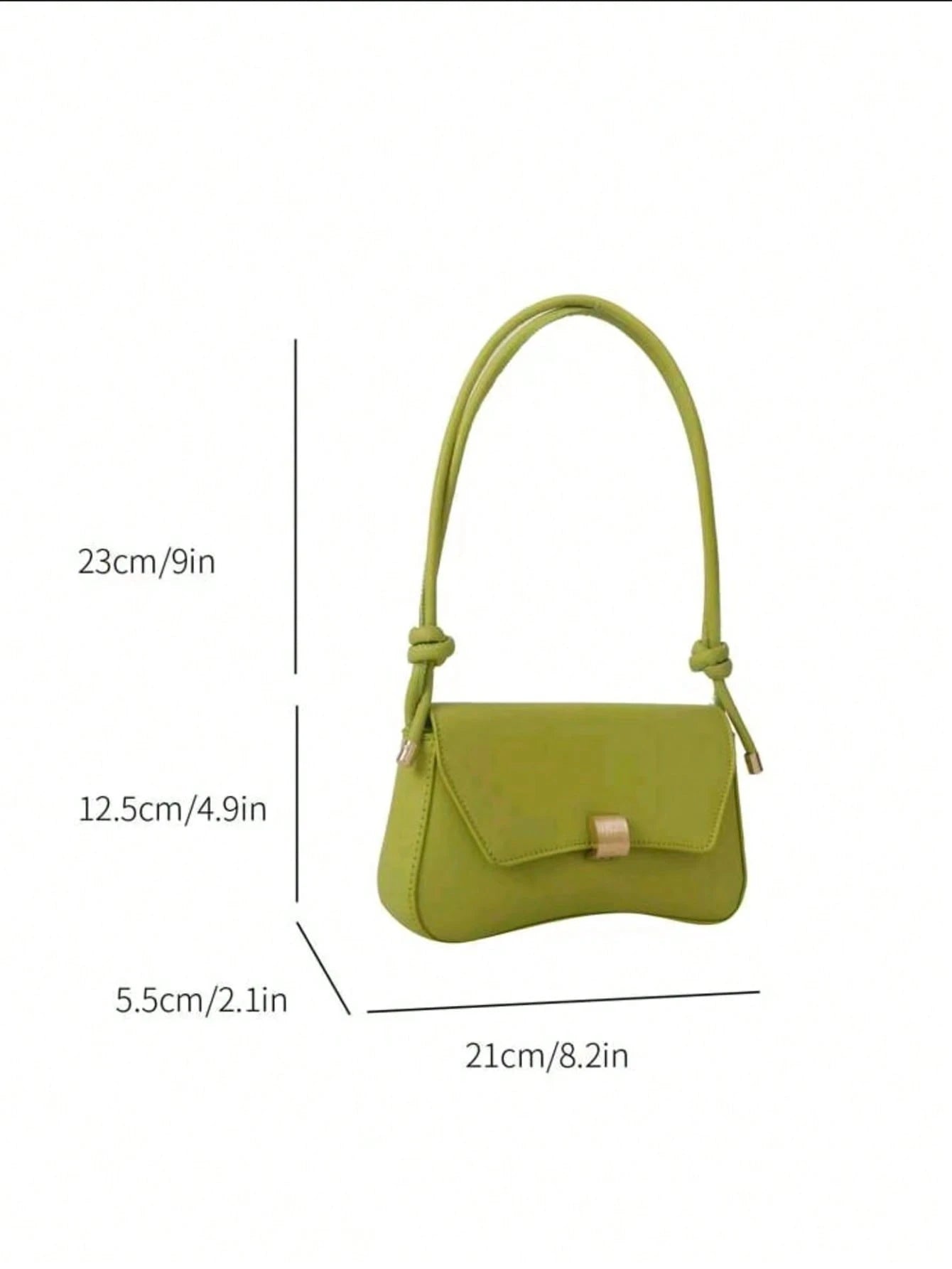 Fashionable Solid Color Retro Minimalist Women Underarm Shoulder Bag