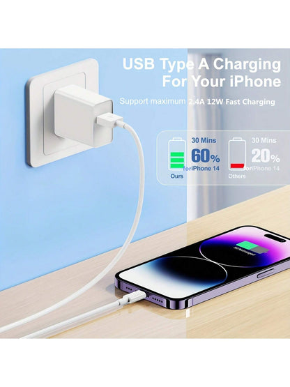 Fast Charging Data Cable Compatible With IPhone, Efficient Data Transfer Fast Charging Cable Compatible With IPhone 14 Pro Max/14 Pro/14 Plus/14/13/12/11/XS/XR/8/7/6/Laptop Series