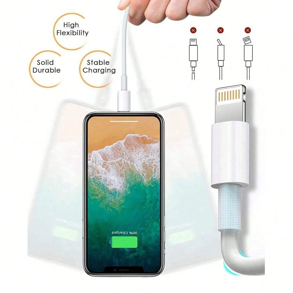 Fast Charging Data Cable Compatible With IPhone, Efficient Data Transfer Fast Charging Cable Compatible With IPhone 14 Pro Max/14 Pro/14 Plus/14/13/12/11/XS/XR/8/7/6/Laptop Series