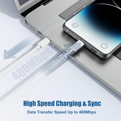 Fast Charging Data Cable Compatible With IPhone, Efficient Data Transfer Fast Charging Cable Compatible With IPhone 14 Pro Max/14 Pro/14 Plus/14/13/12/11/XS/XR/8/7/6/Laptop Series