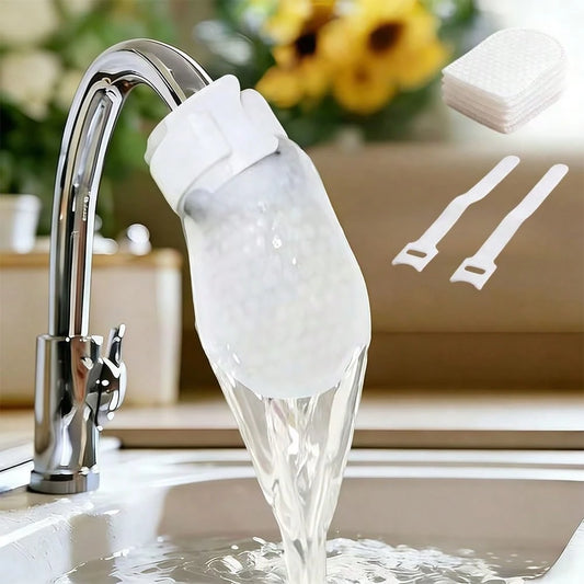Faucet Filter, 2027 New Faucet Filter Cotton Bag (100PC+20 Bandage)| 10/20/50/100 Pack Universal Faucet Filter Bag With Sediment Barrier, Fine Fiber Mesh Purifier, Compact Style, For Kitchens