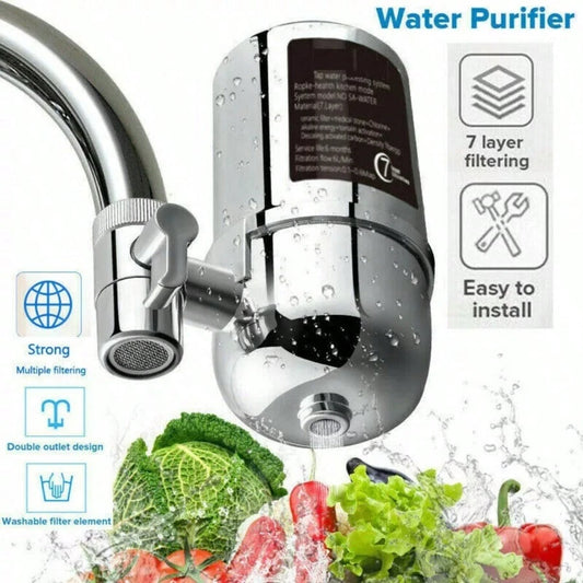 Faucet Water Filter For Kitchen Sink Or Bathroom Mount Filtration Tap Purifier