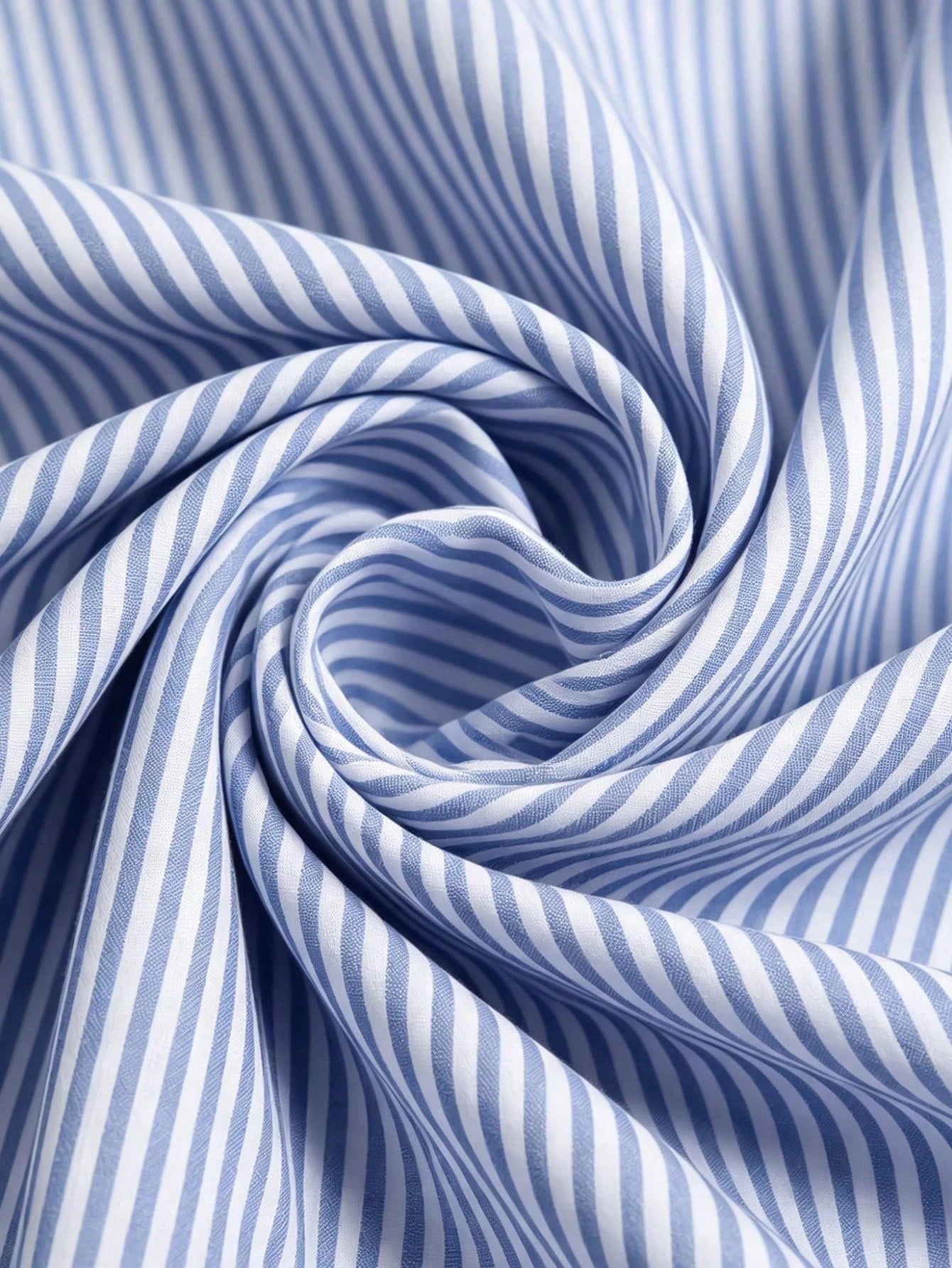 Firerie Elegant Romantic Date Vacation Daily Commute Blue And White Striped Small Stand Collar Sleeveless Cinched Waist Pleated A-Line Long Dress Summer