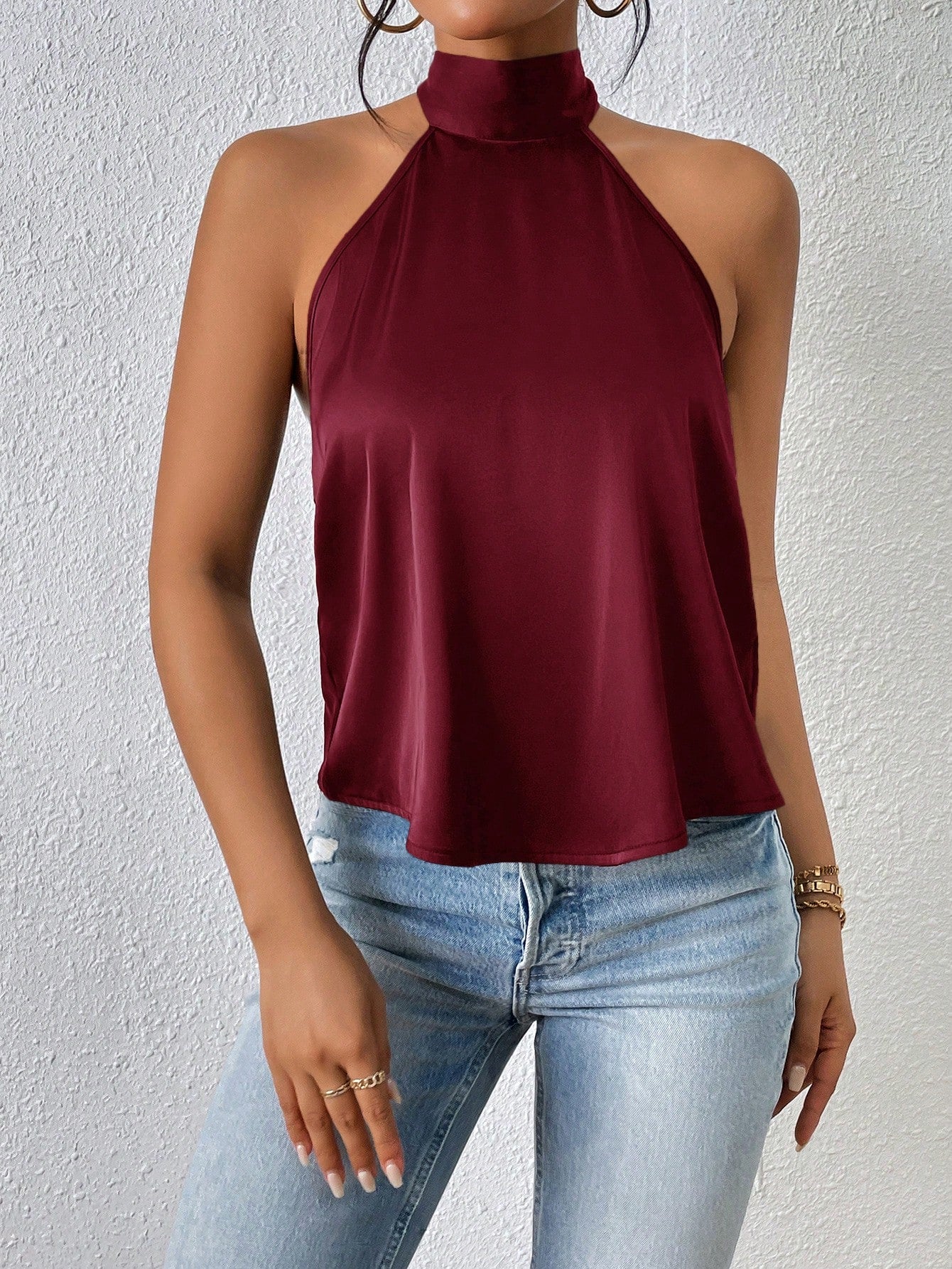 Firerie Women Backless Halter Neck Tank Top