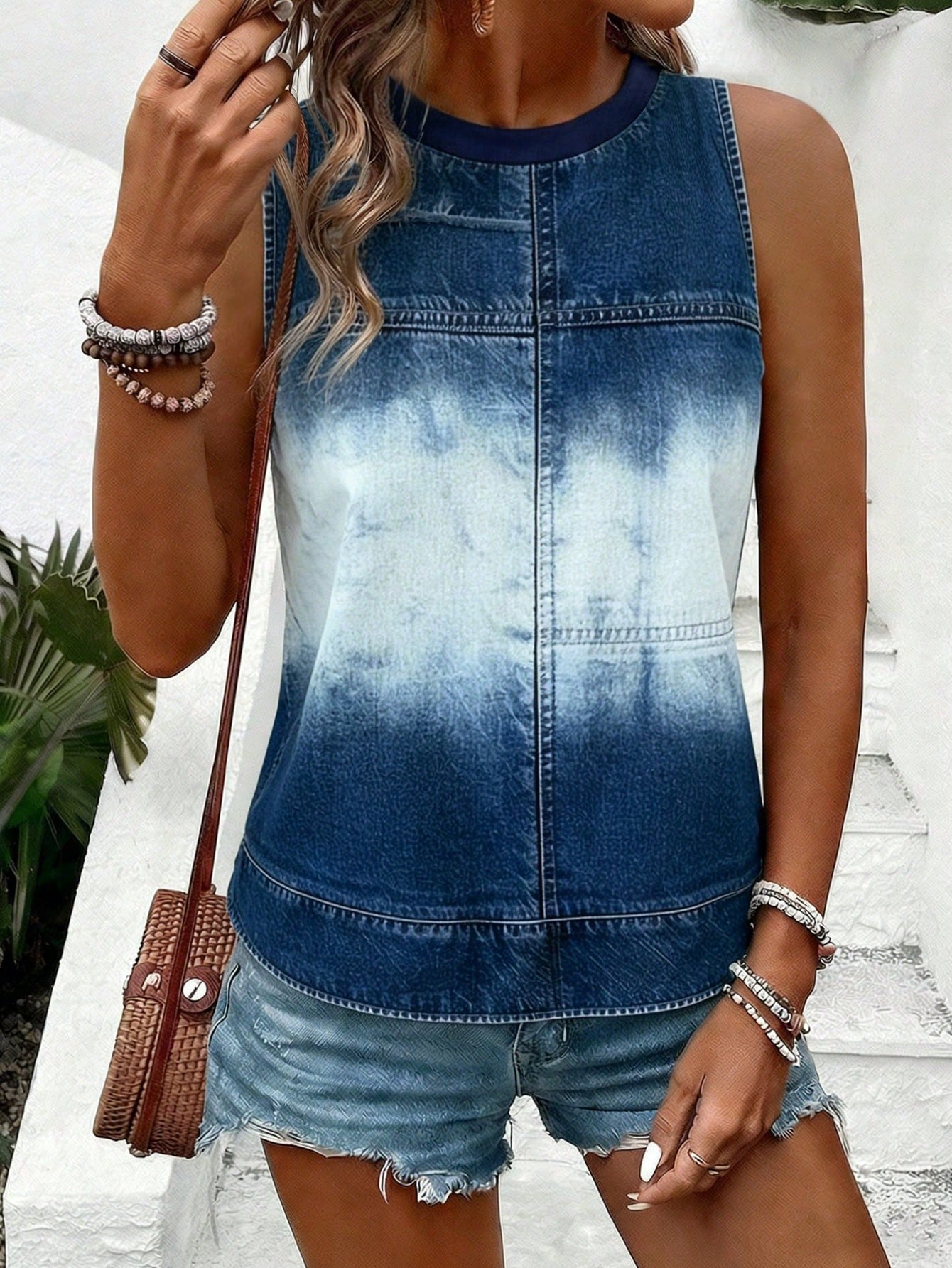 Fish Graphic Sleeveless Casual Tank Top, Versatile For Summer