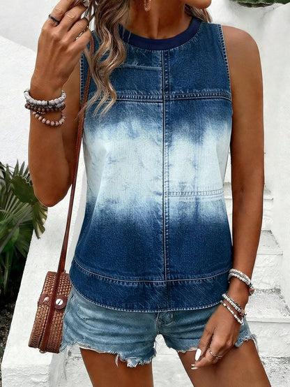 Fish Graphic Sleeveless Casual Tank Top, Versatile For Summer