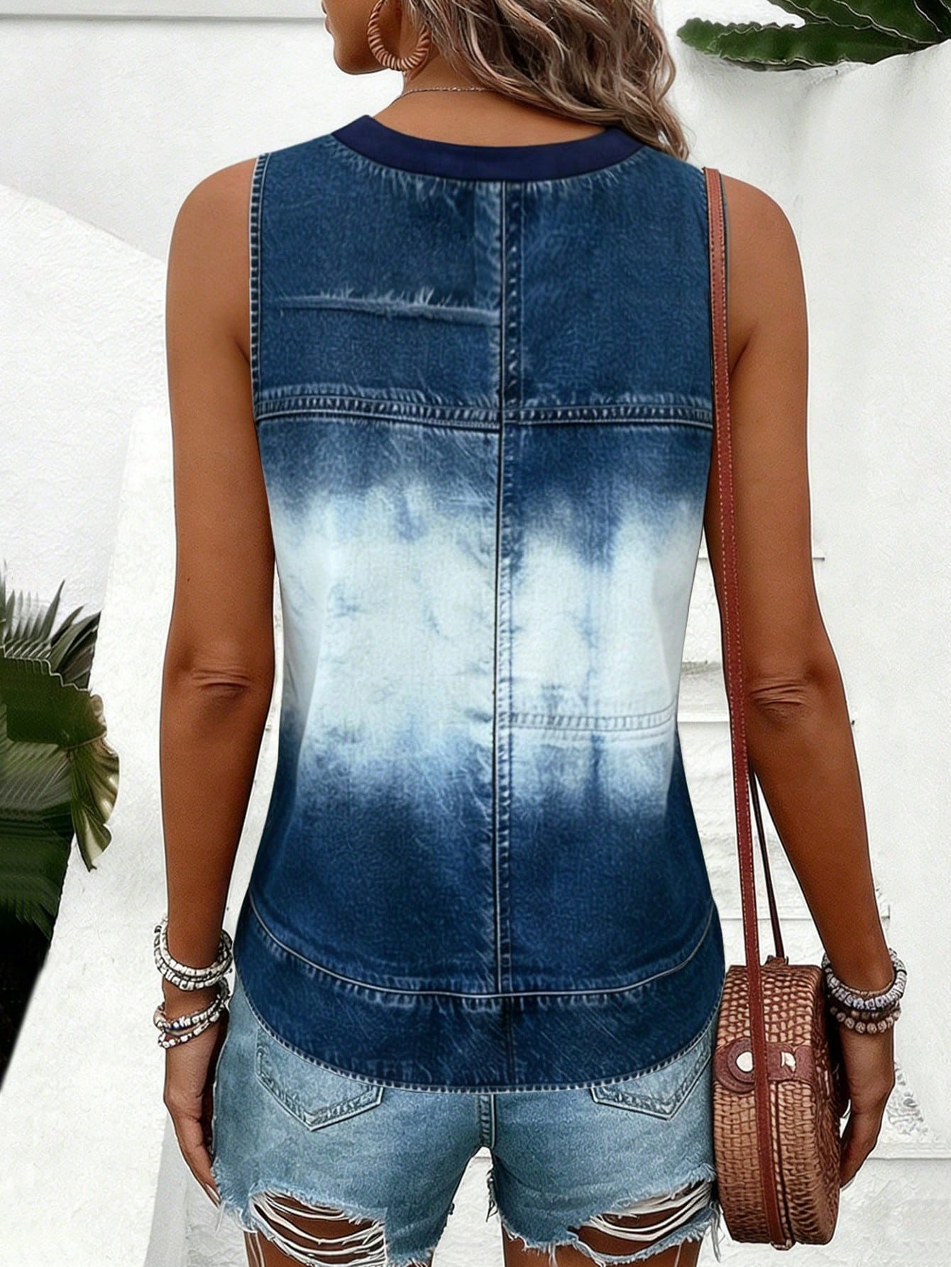 Fish Graphic Sleeveless Casual Tank Top, Versatile For Summer
