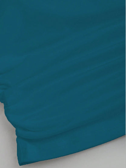 Flirla Blue Padded Square Neck Casual Fitted Tank Top, Summer