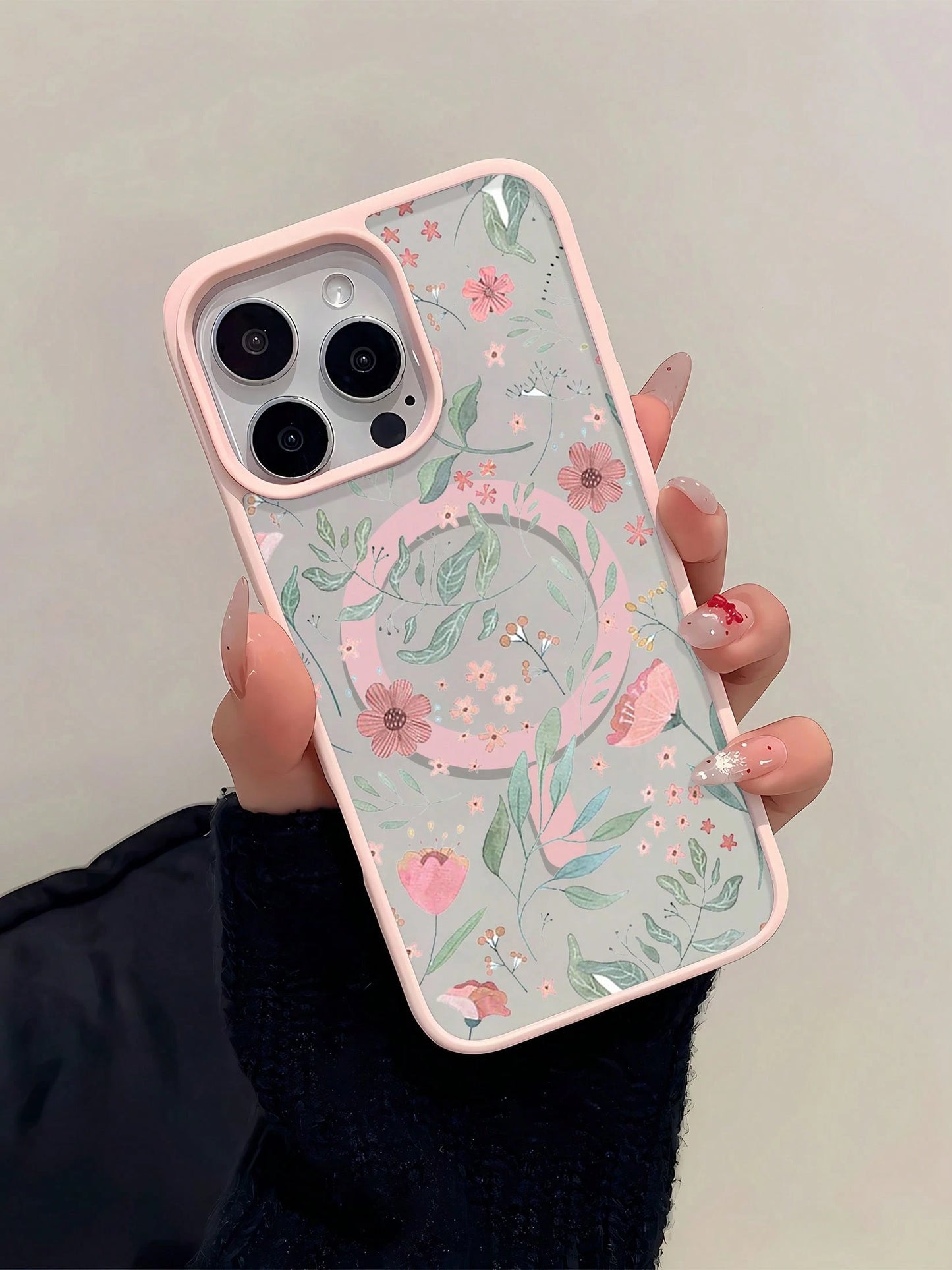Floral Mobile Phone Case, Designed With Delicate Blossoms And Leafy Patterns, Suitable For IPhone 16, 15, 14, 13, 12 And 11 Pro Models, Made Of TPU Material, And Provides Shockproof Protection. Perfec
