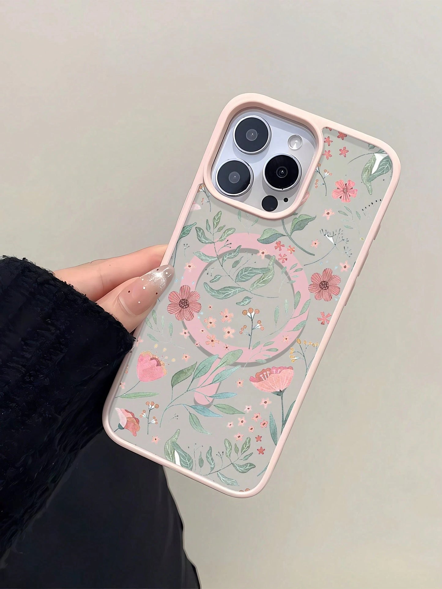 Floral Mobile Phone Case, Designed With Delicate Blossoms And Leafy Patterns, Suitable For IPhone 16, 15, 14, 13, 12 And 11 Pro Models, Made Of TPU Material, And Provides Shockproof Protection. Perfec