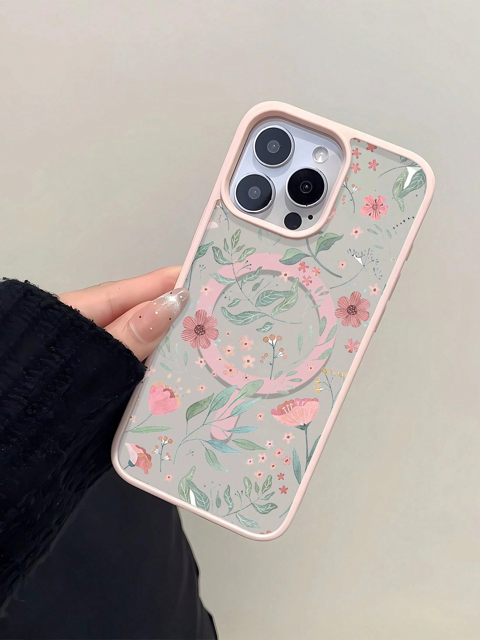 Floral Mobile Phone Case, Designed With Delicate Blossoms And Leafy Patterns, Suitable For IPhone 16, 15, 14, 13, 12 And 11 Pro Models, Made Of TPU Material, And Provides Shockproof Protection. Perfec