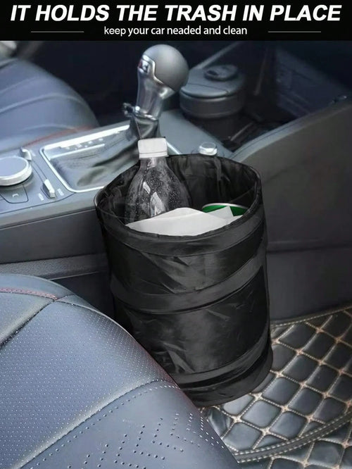 Foldable Car Trash Can For Interior Use, Front Passenger Seat, Rear Hanging Car Storage Box, Small Storage Bin, Umbrella Storage, Wet And Dry Dual-Use Garbage Bag, Long-Distance Travel Hook Type Trash