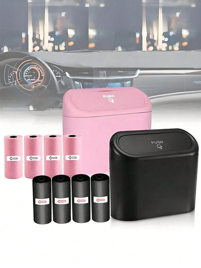 Foldable Car Trash Can For Interior Use, Front Passenger Seat, Rear Hanging Car Storage Box, Small Storage Bin, Umbrella Storage, Wet And Dry Dual-Use Garbage Bag, Long-Distance Travel Hook Type Trash