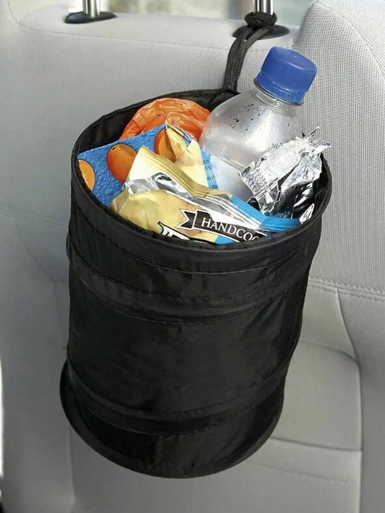 Foldable Car Trash Can For Interior Use, Front Passenger Seat, Rear Hanging Car Storage Box, Small Storage Bin, Umbrella Storage, Wet And Dry Dual-Use Garbage Bag, Long-Distance Travel Hook Type Trash