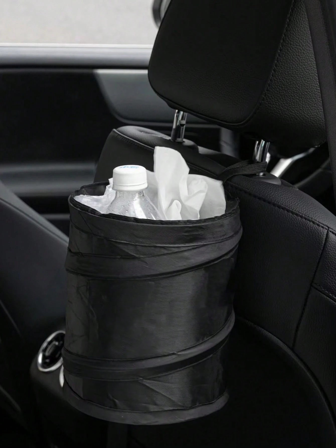 Foldable Car Trash Can For Interior Use, Front Passenger Seat, Rear Hanging Car Storage Box, Small Storage Bin, Umbrella Storage, Wet And Dry Dual-Use Garbage Bag, Long-Distance Travel Hook Type Trash