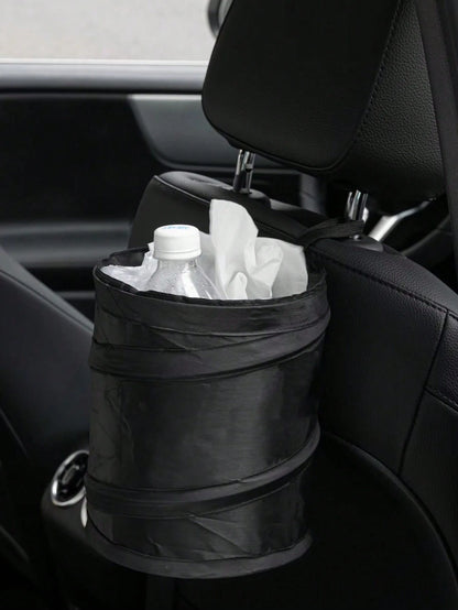 Foldable Car Trash Can For Interior Use, Front Passenger Seat, Rear Hanging Car Storage Box, Small Storage Bin, Umbrella Storage, Wet And Dry Dual-Use Garbage Bag, Long-Distance Travel Hook Type Trash
