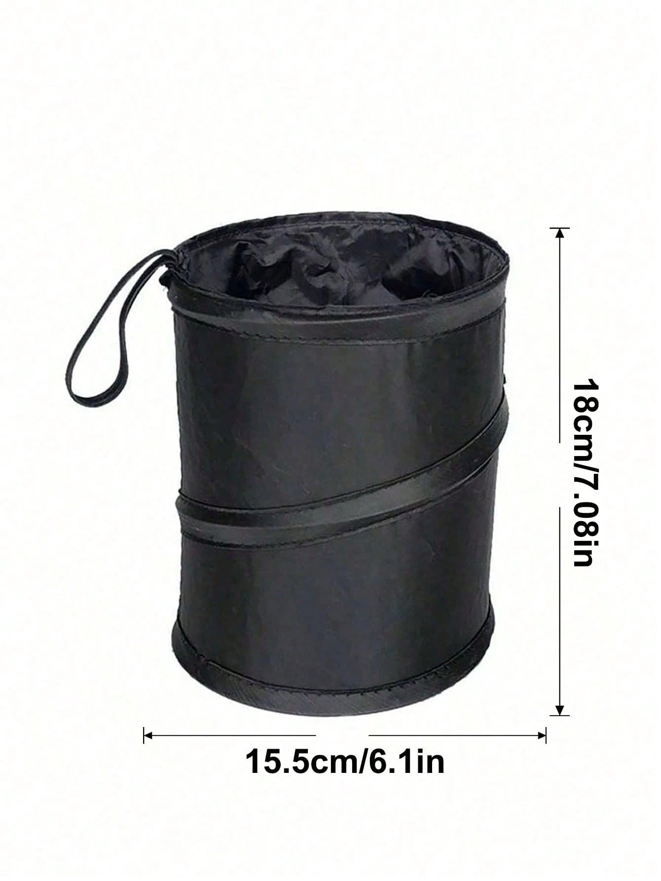 Foldable Car Trash Can For Interior Use, Front Passenger Seat, Rear Hanging Car Storage Box, Small Storage Bin, Umbrella Storage, Wet And Dry Dual-Use Garbage Bag, Long-Distance Travel Hook Type Trash