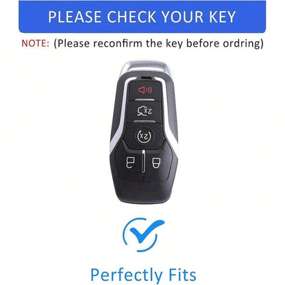ForKey Fob Cover, Premium Soft TPU Full Protection Key Fob Case For Fusion Mustang F150 Edge Explorer Lincoln MKZ MKC MKX Smart Remote Key Protector