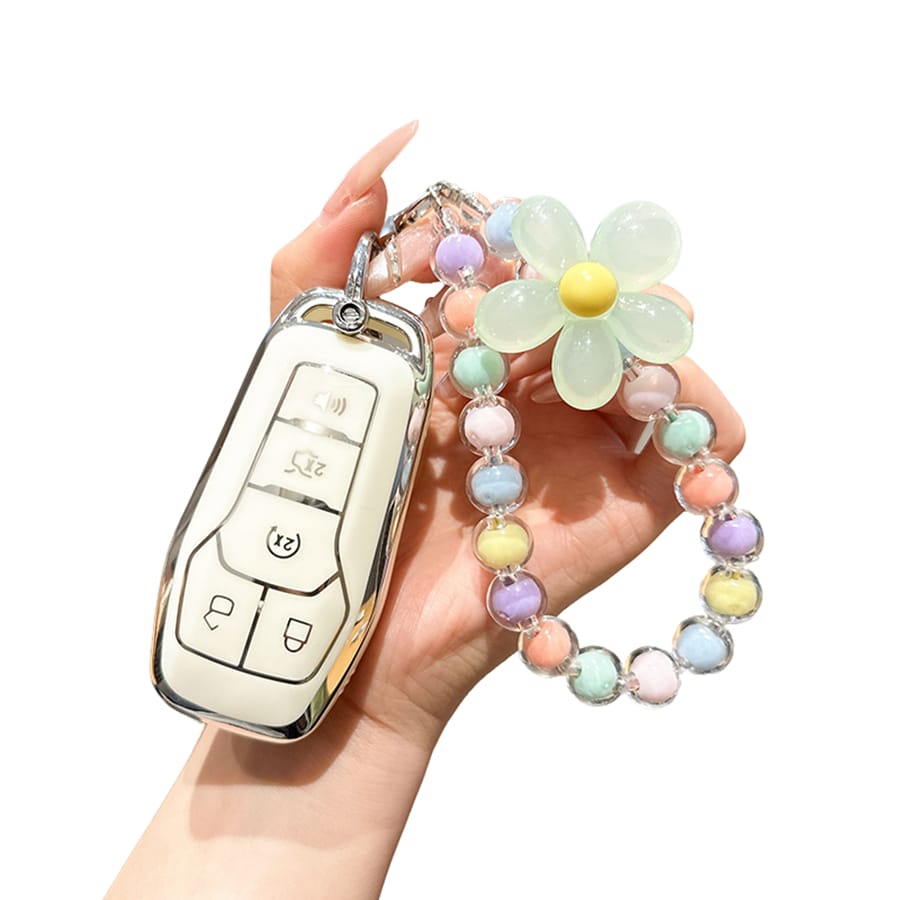ForKey Fob Cover, Premium Soft TPU Full Protection Key Fob Case For Fusion Mustang F150 Edge Explorer Lincoln MKZ MKC MKX Smart Remote Key Protector