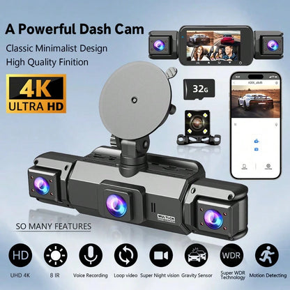 FOXGOD Car Recording, Essential For Road Loops, Car Accessories, Night Vision, Loop Recording, Car Camera
