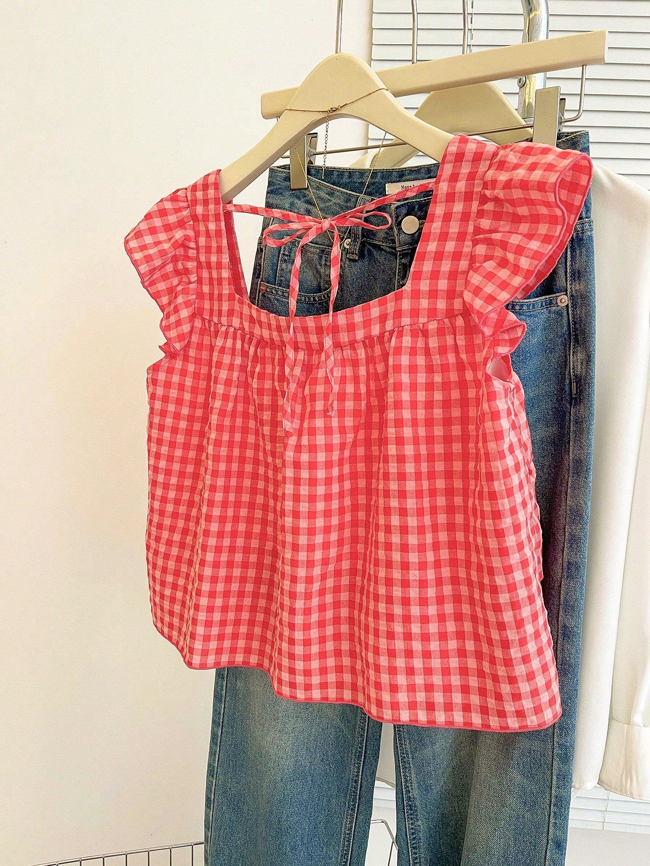 Franclia Autumn New Arrival Cute Ruffle Hem Top For Women